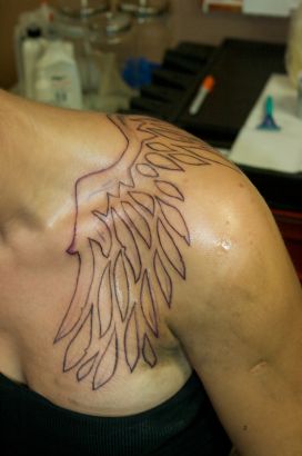 Shoulder Wings Tattoo
